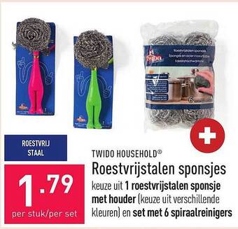 ALDI Roestvrijstalen sponsjes aanbieding