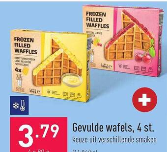 ALDI Gevulde wafels, 4 st aanbieding