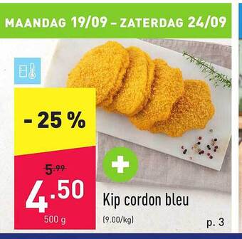 ALDI Kip cordon bleu aanbieding