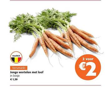 Colruyt Jonge wortelen met loof aanbieding