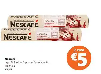 Colruyt Nescafé caps colombia espresso decaffeinato aanbieding