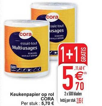 Cora Keukenpapier op rol aanbieding
