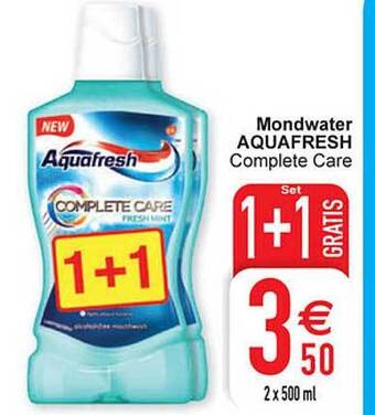 Cora Mondwater aquafresh aanbieding