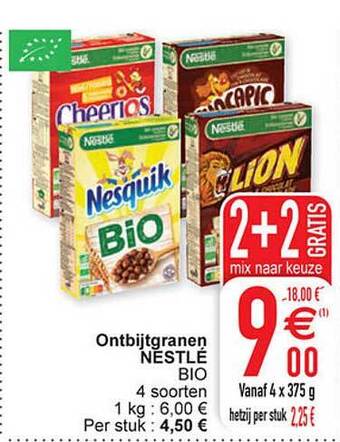 Cora Ontbijtgranen nestlé aanbieding