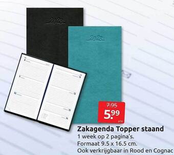 Boekenvoordeel Zakagenda topper staand aanbieding