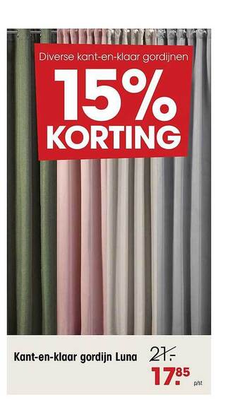 Kwantum Kantenklaar gordijn luna aanbieding