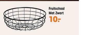 Kwantum Fruitschaal mat zwart aanbieding