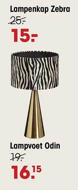 Kwantum Lampenkap zebra aanbieding
