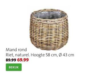 Intratuin Mand rond aanbieding