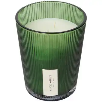 Action Geurkaars in ribbelglas aanbieding