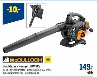 McCulloch bladblazer/ zuiger GBV 322