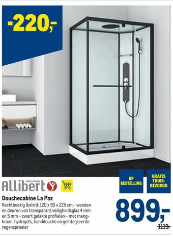 Makro Allibert douchecabine La paz aanbieding