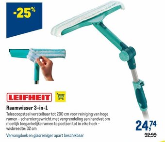 Makro Leifheit Raamwisser 3-in-1 aanbieding