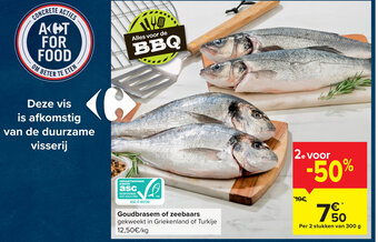 Carrefour Goudbrasem of zeebaars aanbieding