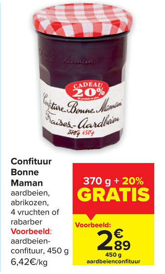 Carrefour Confituur Bonne Maman aanbieding
