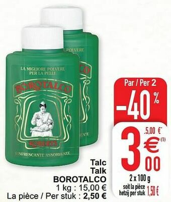 Talc talk borotalco