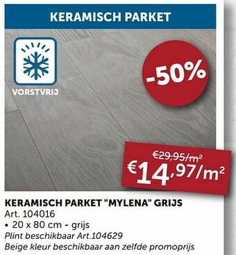 Zelfbouwmarkt Keramisch parket mylena grijs aanbieding