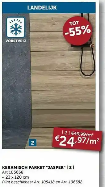 Landelijk keramisch parket jasper