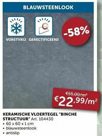 Zelfbouwmarkt Keramische vloertegel binche structuur aanbieding