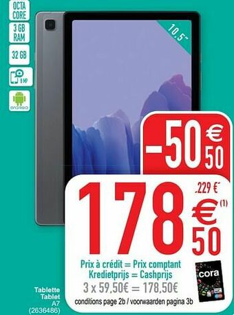 Cora Samsung tablette tablet a7 aanbieding