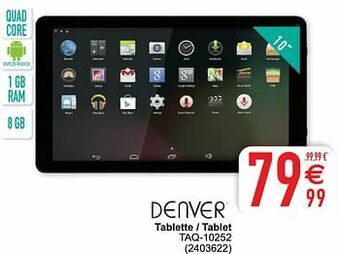 Cora Denver electronics tablette - tablet taq-10252 aanbieding