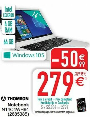 Cora Thomson notebook n14c4wh64 aanbieding