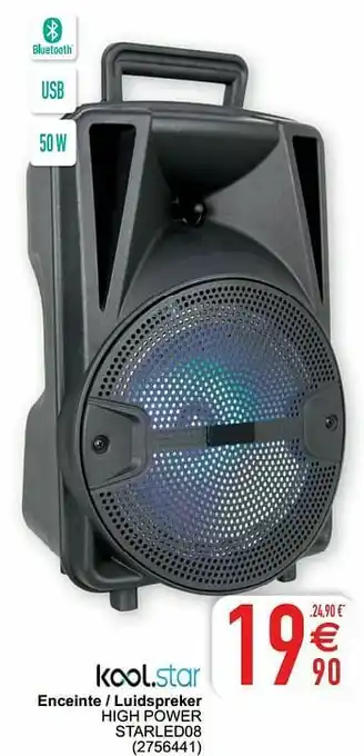 Cora Kool.star enceinte - luidspreker high power starled08 aanbieding