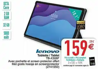 Cora Lenovo tablette - tablet tb-x306f aanbieding