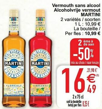 Vermouth sans alcool alcoholvrije vermout martini