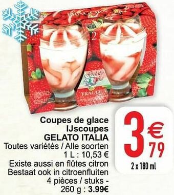 Cora Coupes de glace ijscoupes gelato italia aanbieding