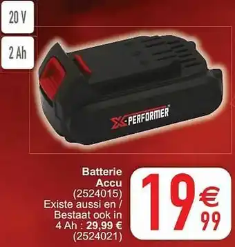 X-performer batterie accu