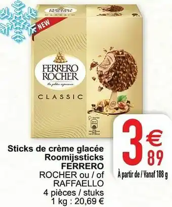 Cora Sticks de crème glacée roomijssticks ferrero rocher ou - of raffaello aanbieding