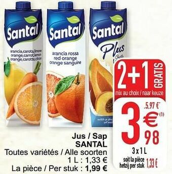 Cora Jus - sap santal aanbieding