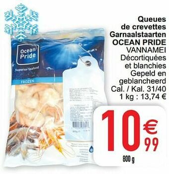 Cora Queues de crevettes garnaalstaarten ocean pride vannamei aanbieding