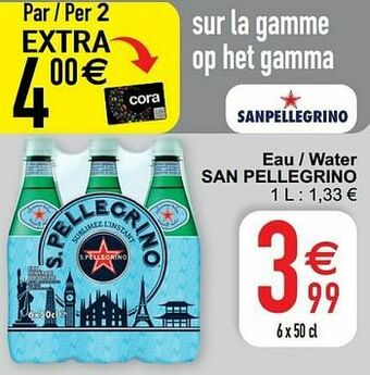 Cora Eau - water san pellegrino aanbieding