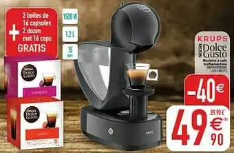 Cora Krups machine à café koffiemachine infinissima aanbieding