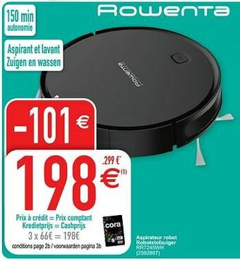 Cora Rowenta aspirateur robot robotstofzuiger rr7245wh aanbieding