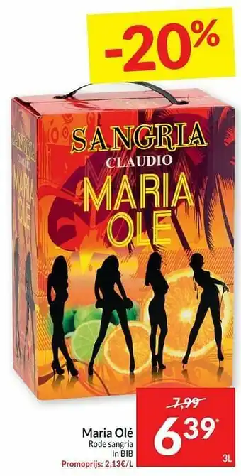 Maria olé rode sangria