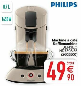 Cora Philips machine à café koffiemachine senseo hd7806-35 aanbieding