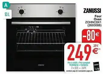 Cora Zanussi four oven zohnc0x1 aanbieding