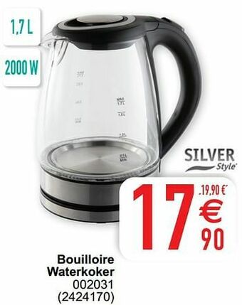Cora Silver style bouilloire waterkoker 002031 aanbieding