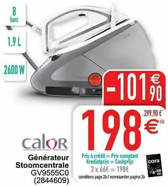 Cora Calor générateur stoomcentrale gv9555c0 aanbieding