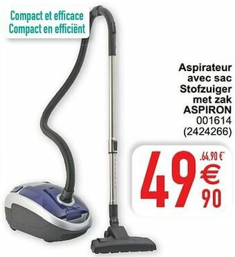 Cora Aspirateur avec sac stofzuiger met zak aspiron 001614 aanbieding