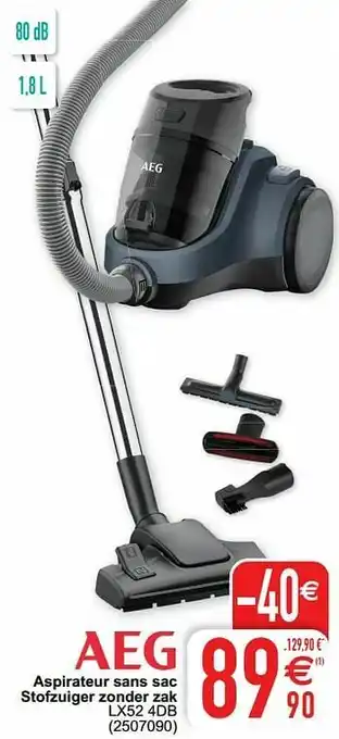 Cora Aeg aspirateur sans sac stofzuiger zonder zak lx52 4db aanbieding