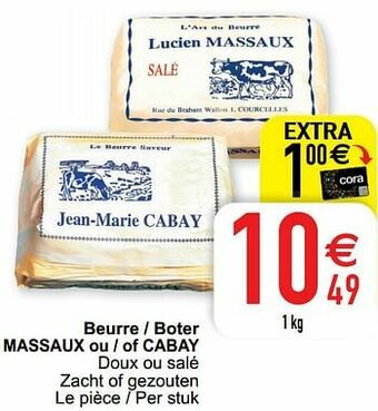 Cora Beurre - boter massaux ou - of cabay aanbieding