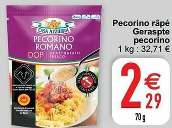 Cora Pecorino râpé geraspte pecorino aanbieding