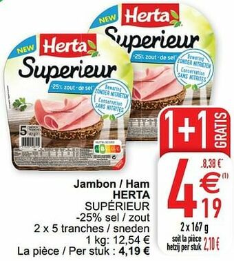 Cora Jambon - ham herta supérieur aanbieding