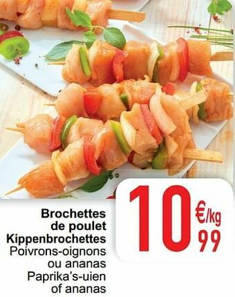 Cora Brochettes de poulet kippenbrochettes aanbieding