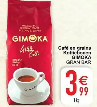 Café en grains koffiebonen gimoka gran bar