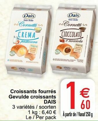 Cora Croissants fourrés gevulde croissants dais aanbieding